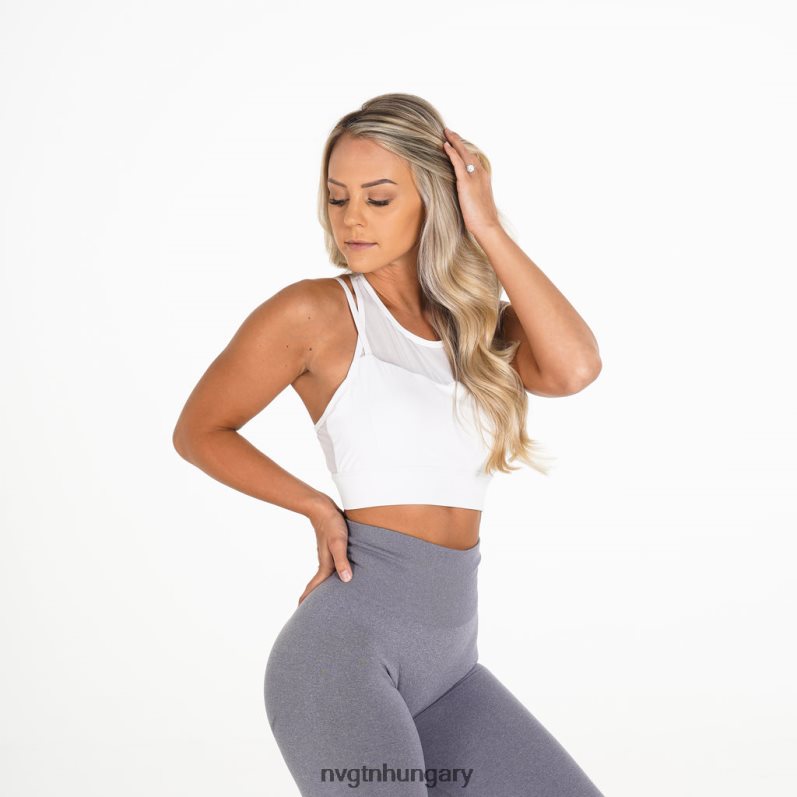 nők fitnesz B8T0BH282 NVGTN fehér mozgás melltartó