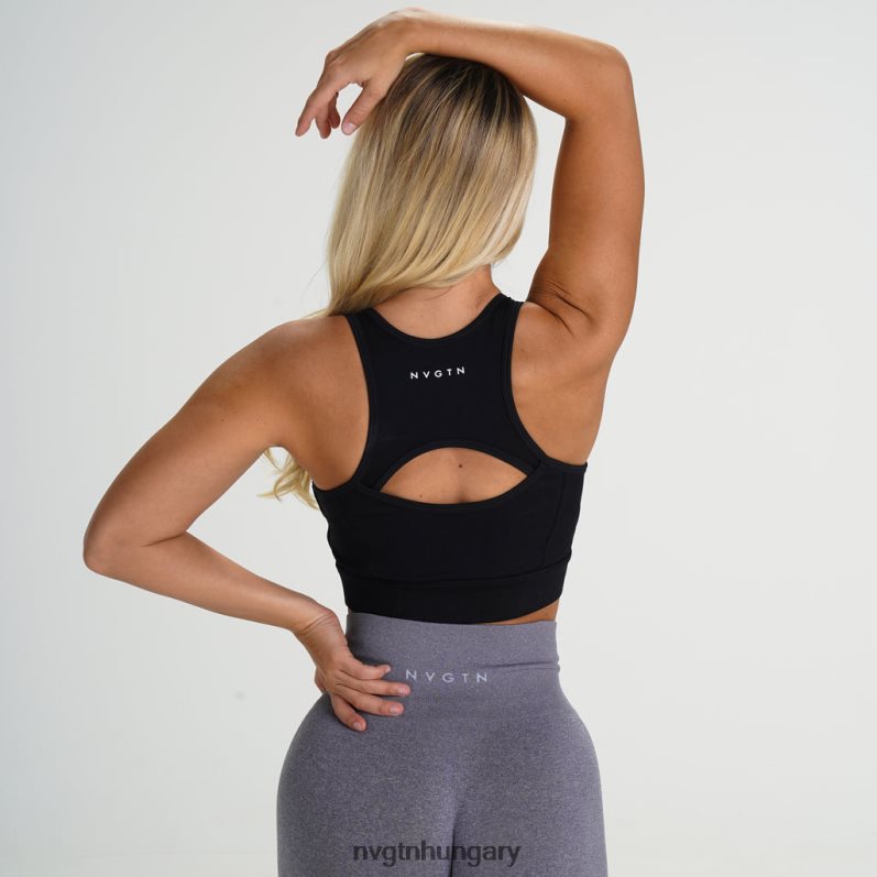 nők fitnesz B8T0BH310 NVGTN fekete teljesítmény melltartó