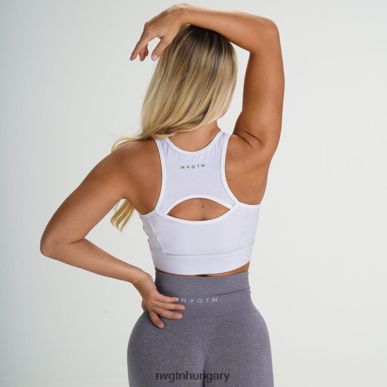 nők fitnesz B8T0BH312 NVGTN fehér teljesítmény melltartó
