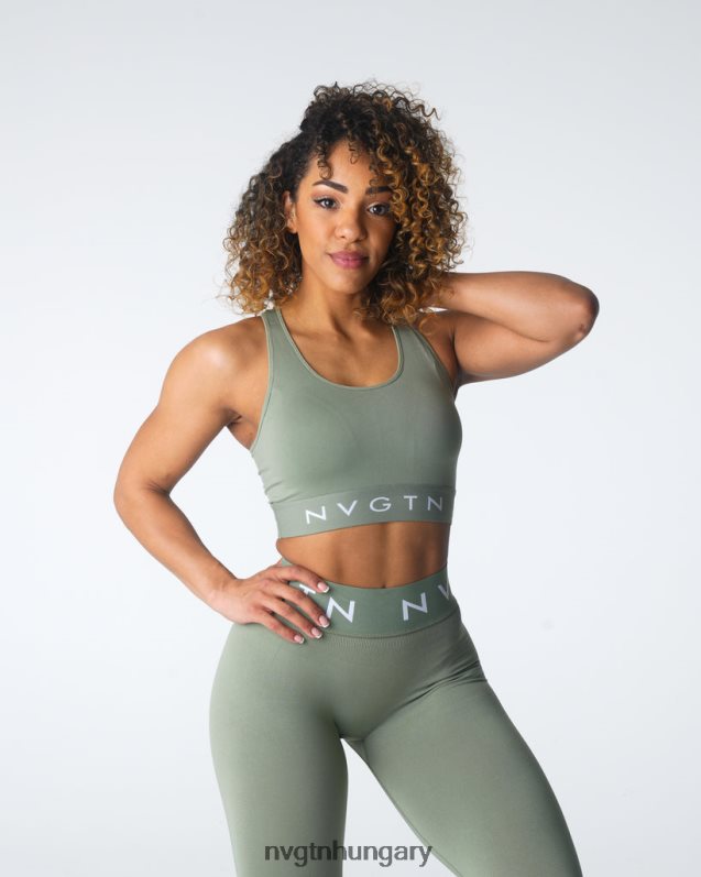 nők fitnesz B8T0BH31 NVGTN zsályaszínű örökölt varrat nélküli sport melltartó
