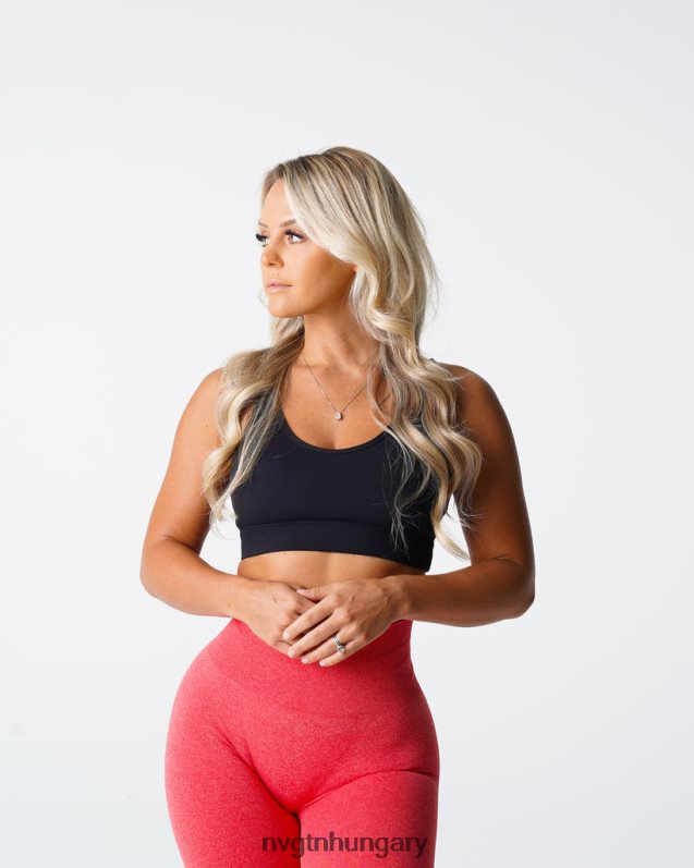 nők fitnesz B8T0BH46 NVGTN fekete álom melltartó