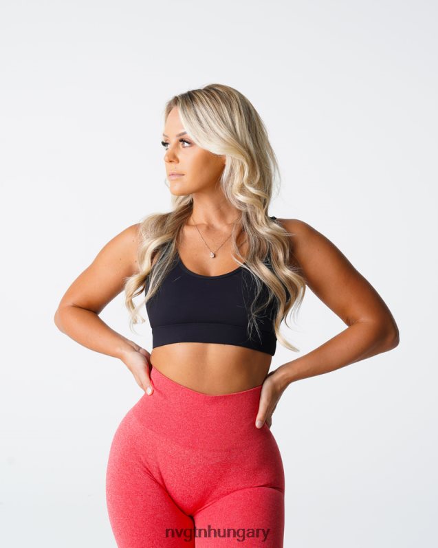 nők fitnesz B8T0BH46 NVGTN fekete álom melltartó