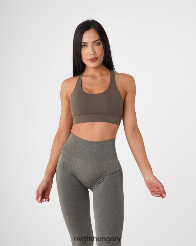 nők fitnesz B8T0BH55 NVGTN khaki zöld felfedő melltartó