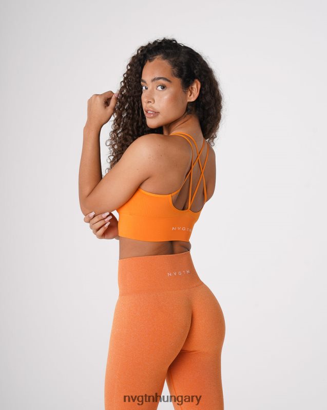 nők fitnesz B8T0BH57 NVGTN klementin virágzik varrat nélküli melltartó