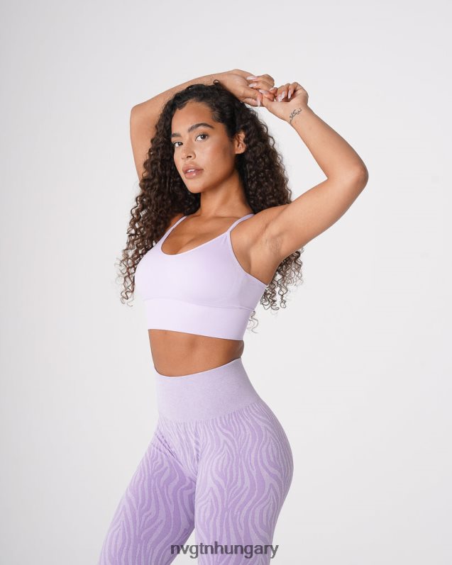 nők fitnesz B8T0BH59 NVGTN levendula virágzik varrat nélküli melltartó