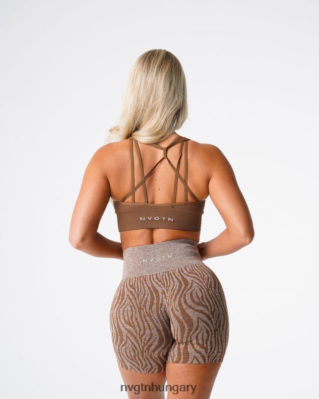 nők fitnesz B8T0BH63 NVGTN mohaachát galaxy bordázott varrat nélküli melltartó