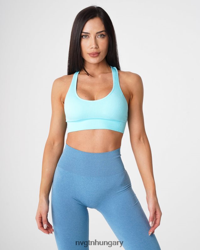 nők fitnesz B8T0BH67 NVGTN aqua galaxy bordázott varrat nélküli melltartó