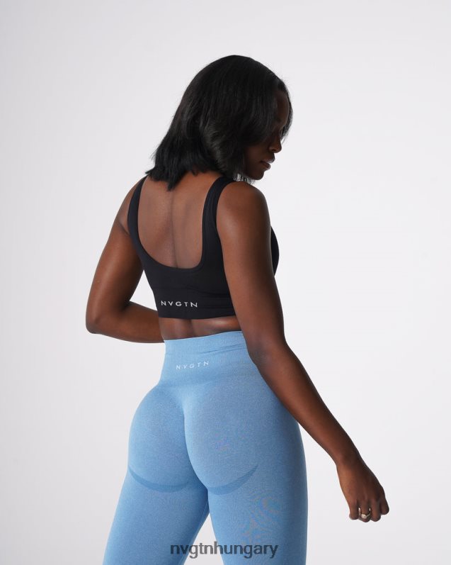 nők fitnesz B8T0BH68 NVGTN fekete felemelő varrat nélküli melltartó
