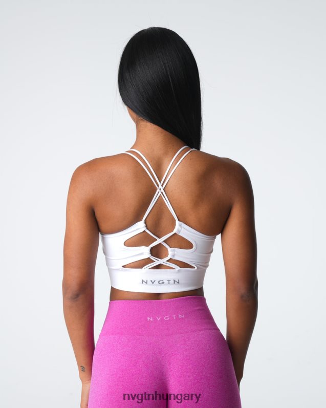 nők fitnesz B8T0BH6 NVGTN fehér boldogulni varrat nélküli melltartó