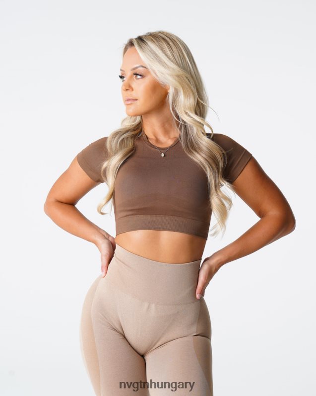 nők fitnesz B8T0BH74 NVGTN mohaachát vortex varrat nélküli melltartó felső