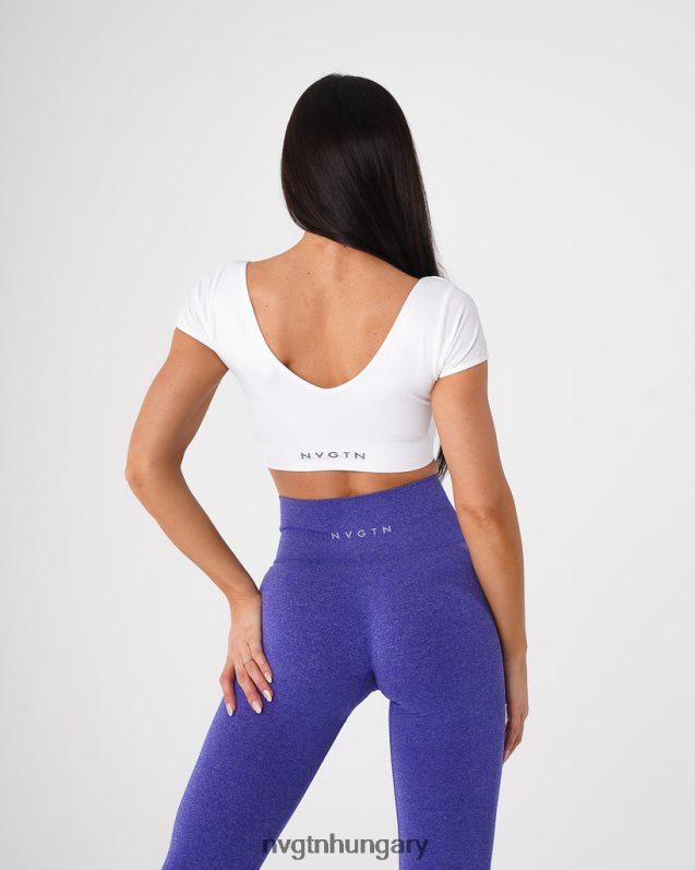 nők fitnesz B8T0BH76 NVGTN fehér derűs varrat nélküli melltartó