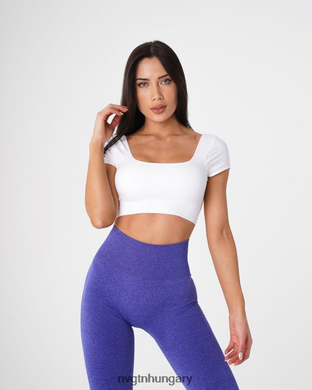 nők fitnesz B8T0BH76 NVGTN fehér derűs varrat nélküli melltartó