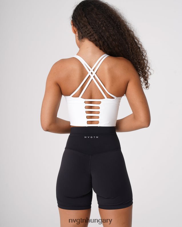 nők fitnesz B8T0BH82 NVGTN fehér mátrix melltartó felső