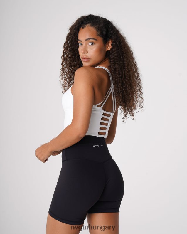 nők fitnesz B8T0BH82 NVGTN fehér mátrix melltartó felső