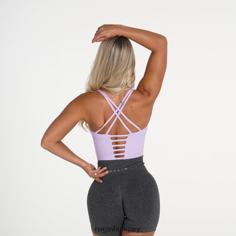 nők fitnesz B8T0BH89 NVGTN halványlila mátrix melltartó felső