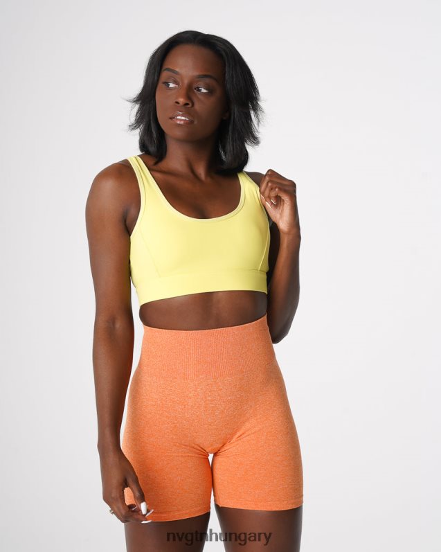 nők fitnesz B8T0BH94 NVGTN kanári sárga csábító melltartó