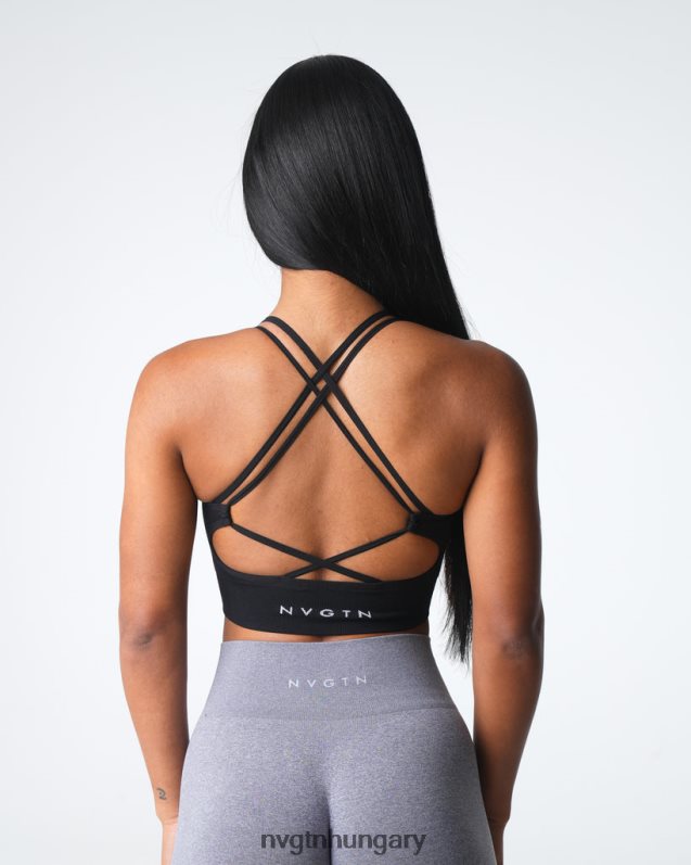 nők fitnesz B8T0BH9 NVGTN fekete erény varrat nélküli melltartó