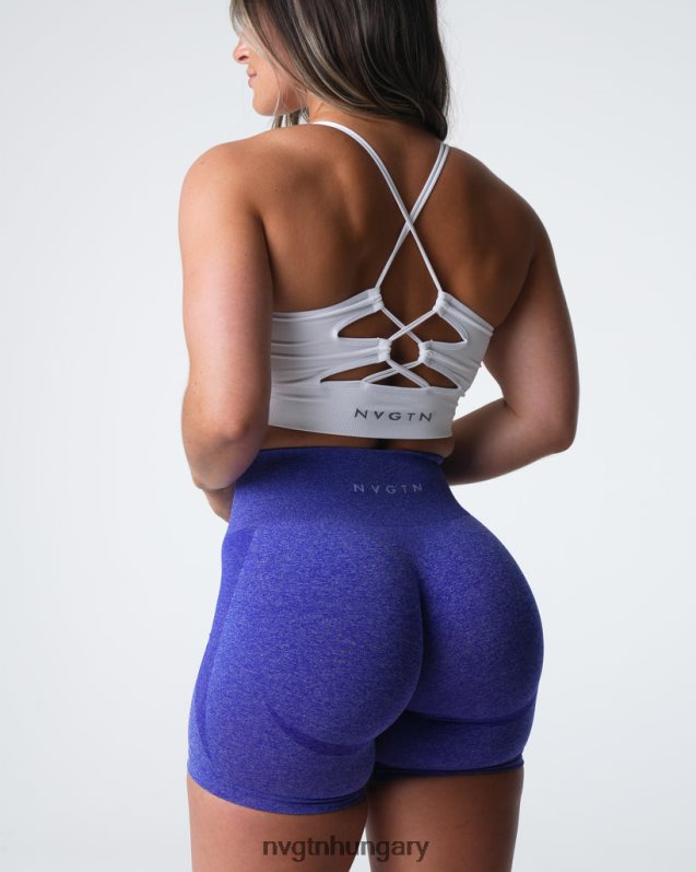 nők fitnesz B8T0BH330 NVGTN elektromos kék kontúr varrat nélküli rövidnadrág
