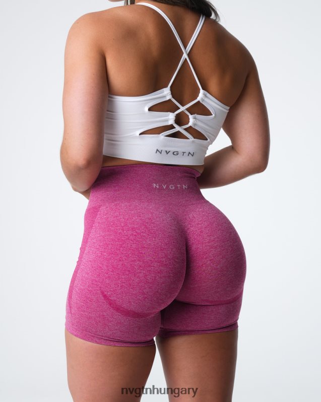 nők fitnesz B8T0BH331 NVGTN karmazsinvörös kontúr varrat nélküli rövidnadrág