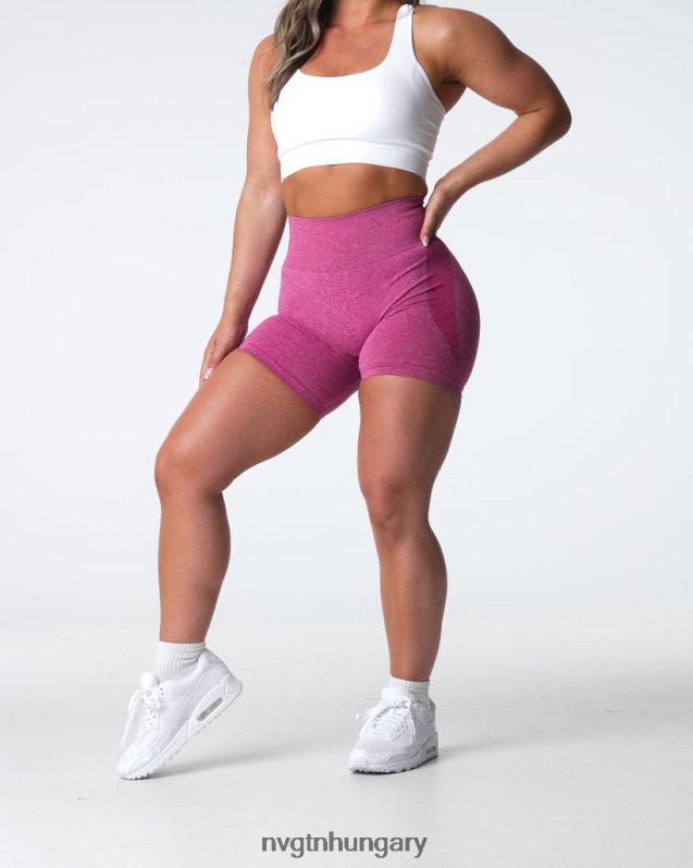 nők fitnesz B8T0BH331 NVGTN karmazsinvörös kontúr varrat nélküli rövidnadrág