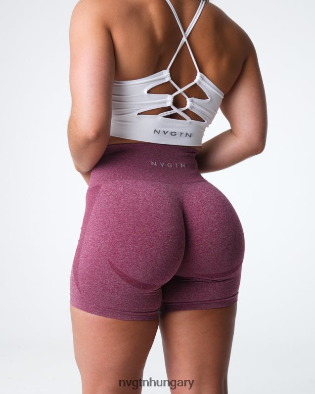 nők fitnesz B8T0BH337 NVGTN gesztenyebarna kontúr varrat nélküli rövidnadrág