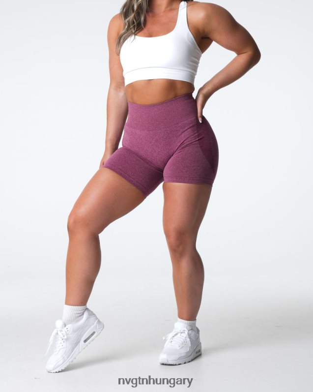 nők fitnesz B8T0BH337 NVGTN gesztenyebarna kontúr varrat nélküli rövidnadrág