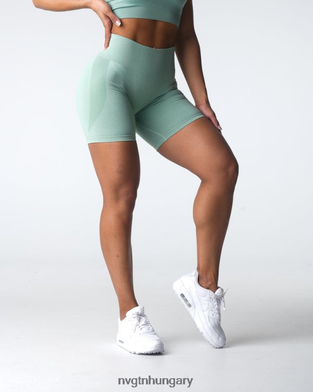 nők fitnesz B8T0BH339 NVGTN zsályaszínű kontúr varrat nélküli rövidnadrág