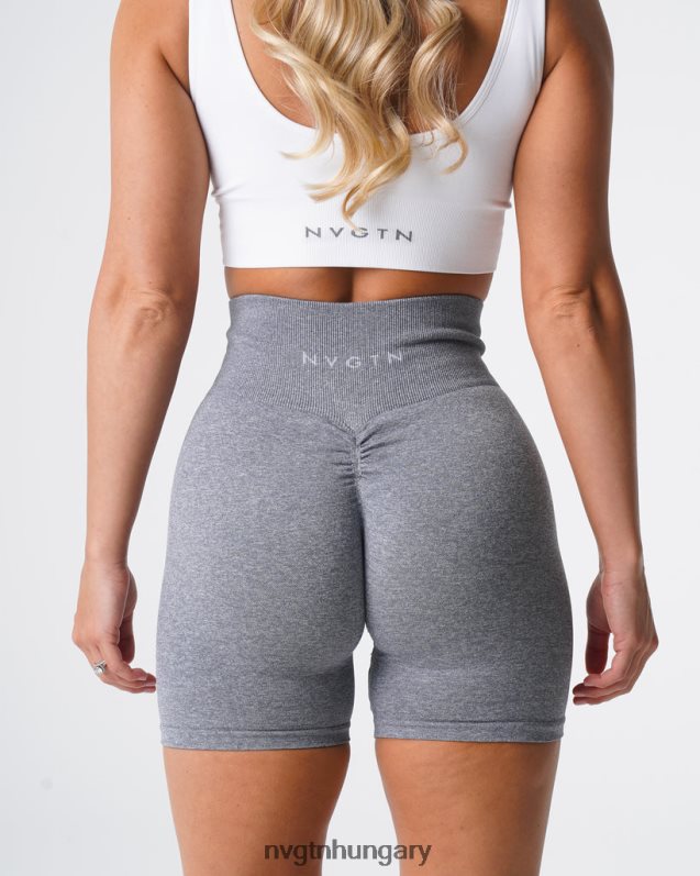nők fitnesz B8T0BH394 NVGTN szürke scrunch varrat nélküli rövidnadrág