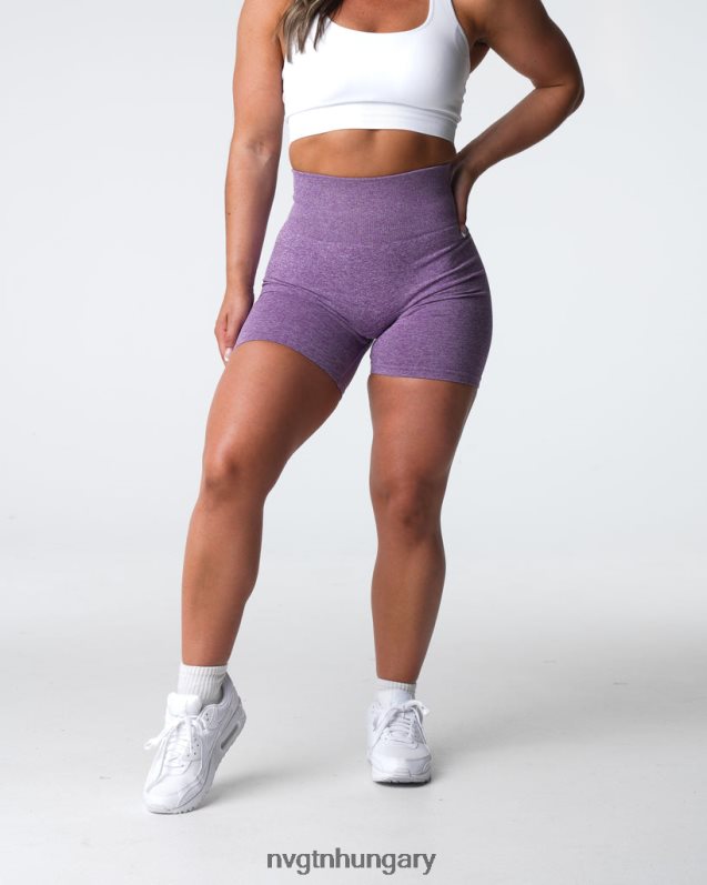 nők fitnesz B8T0BH403 NVGTN ibolya scrunch varrat nélküli rövidnadrág