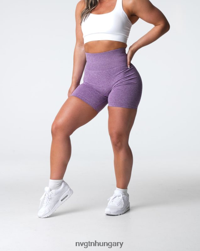 nők fitnesz B8T0BH403 NVGTN ibolya scrunch varrat nélküli rövidnadrág