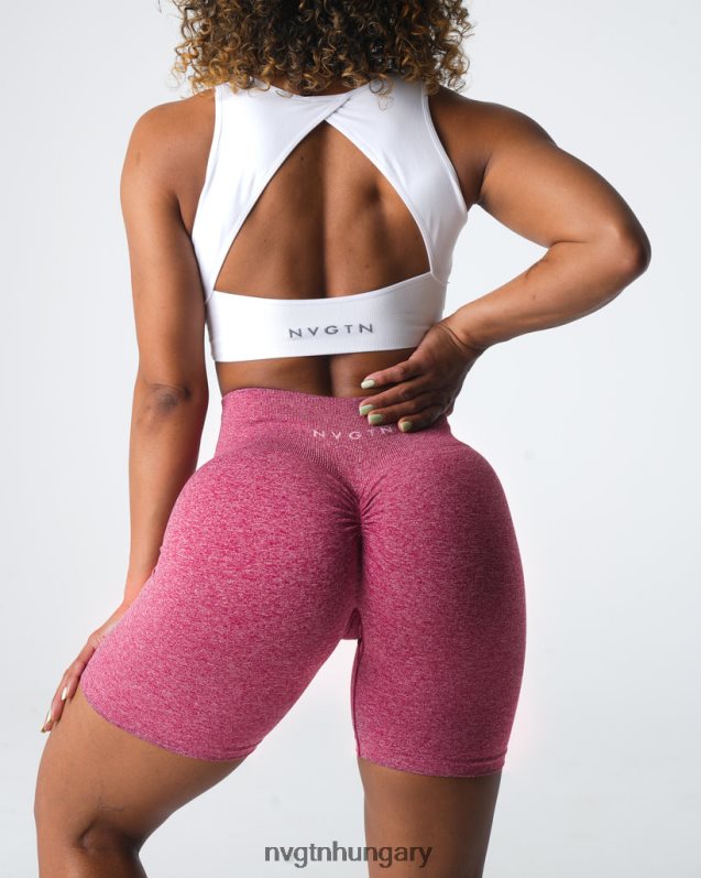 nők fitnesz B8T0BH404 NVGTN karmazsinvörös scrunch varrat nélküli rövidnadrág