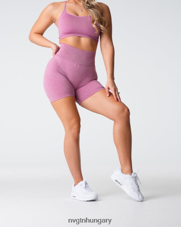 nők fitnesz B8T0BH415 NVGTN pasztell rózsaszín scrunch varrat nélküli rövidnadrág