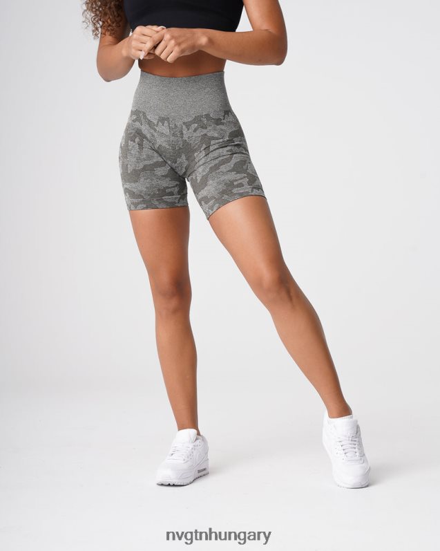 nők fitnesz B8T0BH440 NVGTN khaki zöld terepszínű varrás nélküli rövidnadrág