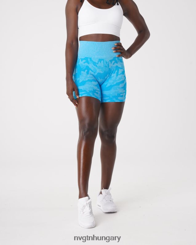 nők fitnesz B8T0BH441 NVGTN karibi terepszínű varrás nélküli rövidnadrág