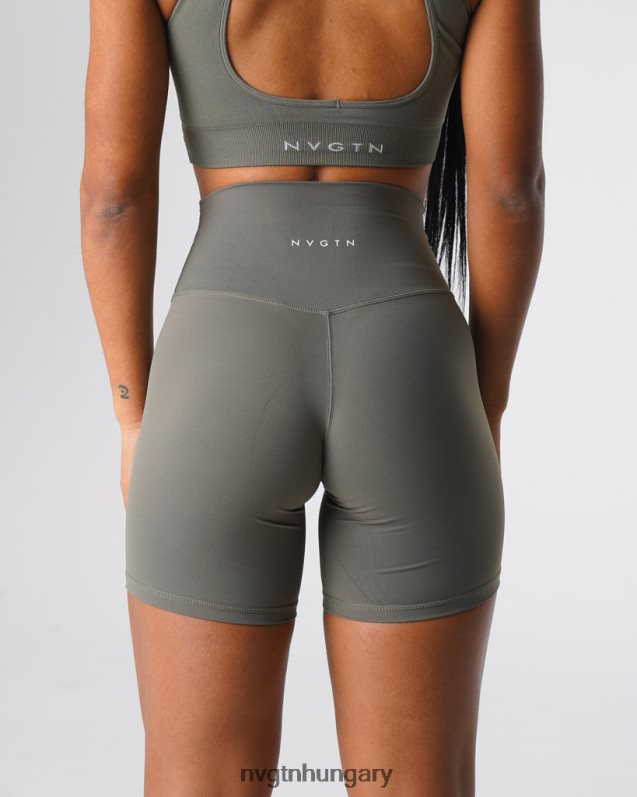 nők fitnesz B8T0BH458 NVGTN khaki zöld aláírás 2.0 rövidnadrág