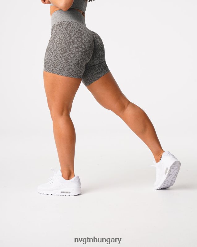 nők fitnesz B8T0BH474 NVGTN khaki zöld kígyóbőr varrat nélküli rövidnadrág