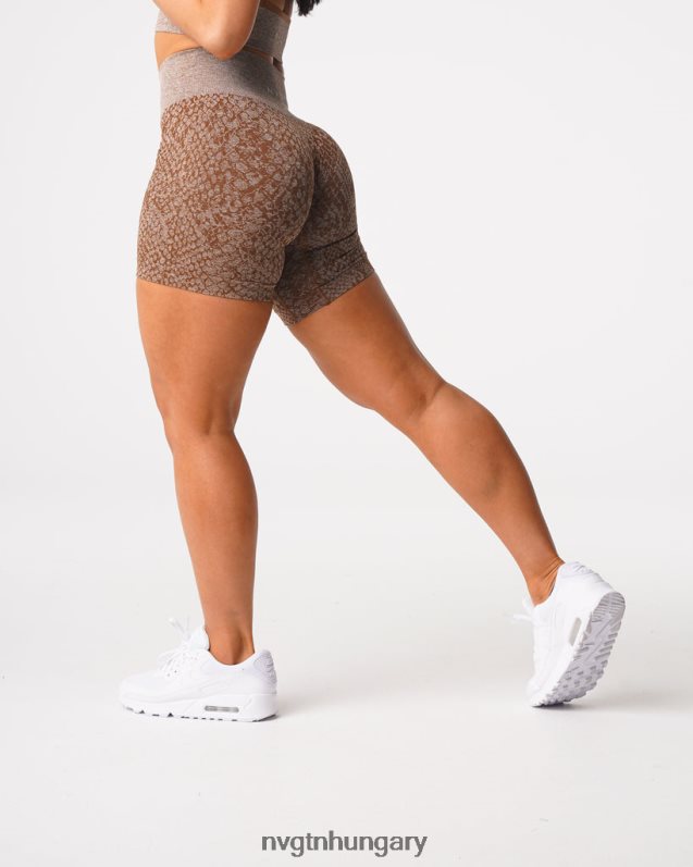 nők fitnesz B8T0BH475 NVGTN mohaachát kígyóbőr varrat nélküli rövidnadrág