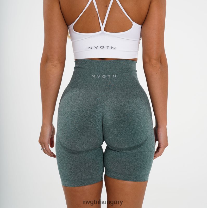 nők fitnesz B8T0BH483 NVGTN erdő zöld motoros rövidnadrág