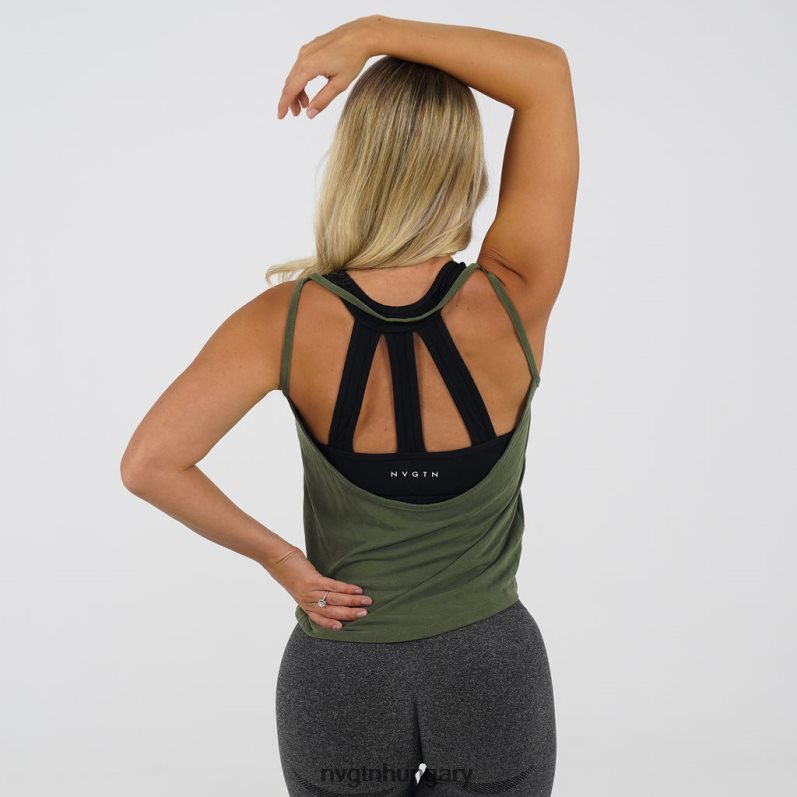 nők fitnesz B8T0BH303 NVGTN khaki zöld áramlási tartály